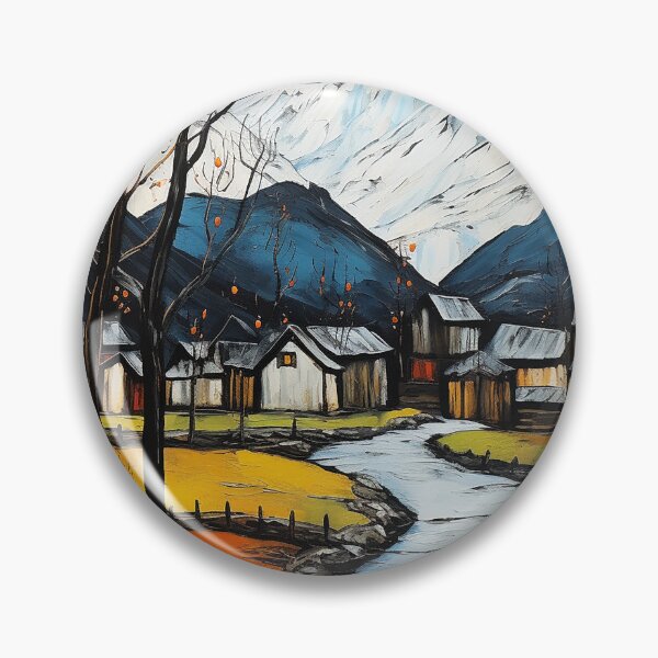 Item preview, Hunza valley travel vintage colorful anime graphics designed and sold by wonderfulpark.