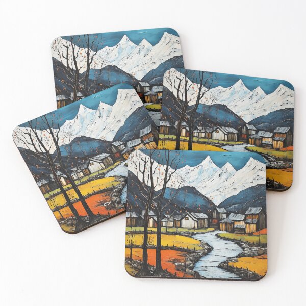Item preview, Hunza valley travel vintage colorful anime graphics designed and sold by wonderfulpark.