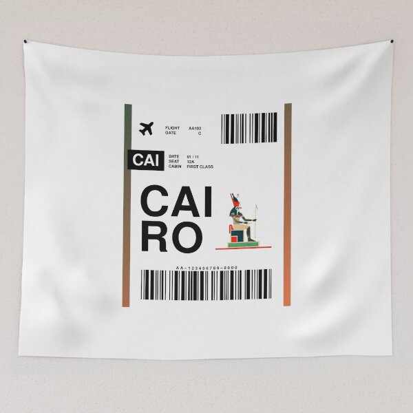 Item preview, Cairo Boarding Pass designed and sold by RabbitK.