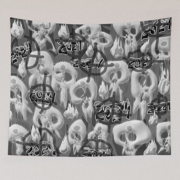 Item preview, Skulls and Targets 2024 (Grayscale) designed and sold by skullbal.