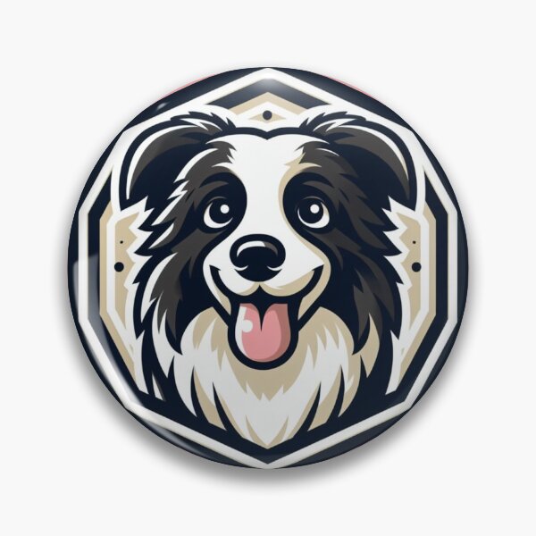 Item preview, Border Collie Black And White Aussie Herding Dog Cartoon designed and sold by CoffeeIsATrip.