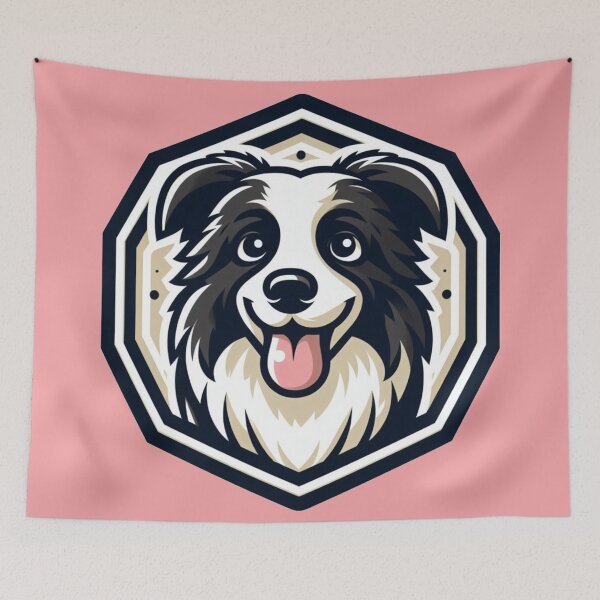 Item preview, Border Collie Black And White Aussie Herding Dog Cartoon designed and sold by CoffeeIsATrip.