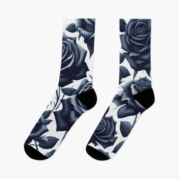 Item preview, Dark Navy Roses Pattern - Gothic Elegant Floral Design designed and sold by ProjectNoah.