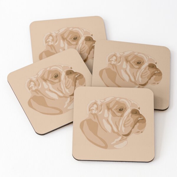 Item preview, DuFauna Brown English Bulldog Face Portrait designed and sold by DuFauna.