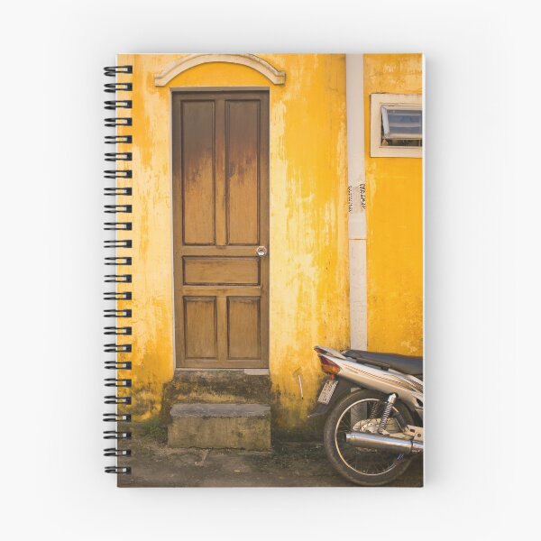 Item preview, Motorcycle in Hoi Ann with Yellow Wall designed and sold by katevernaphoto.