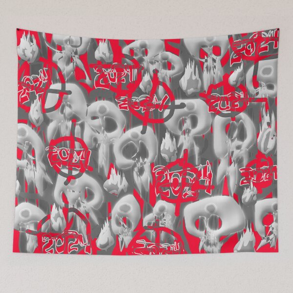 Item preview, Skulls and Targets 2024 (Gray Red) designed and sold by skullbal.