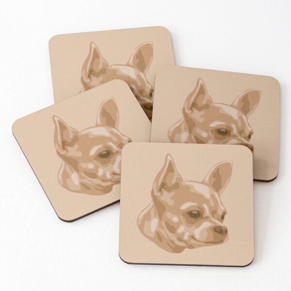 Item preview, DuFauna Brown Chihuahua Face Portrait designed and sold by DuFauna.