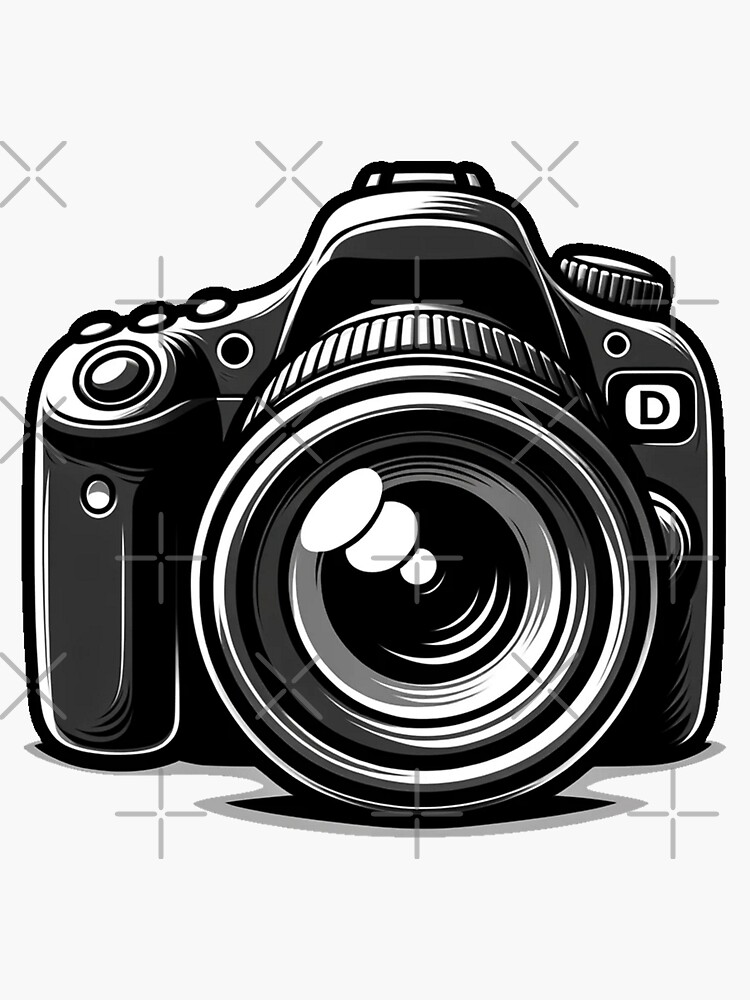 DSLR Camera in Black and White