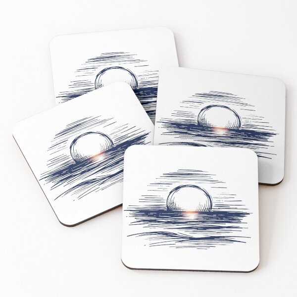 Item preview, Sunset Sketch: A Two-Tone Illustration of Light and Depth designed and sold by Sovi14.