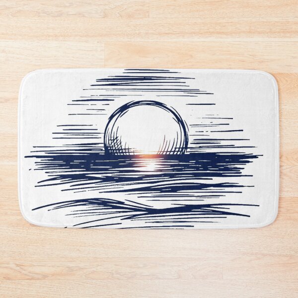 Item preview, Sunset Sketch: A Two-Tone Illustration of Light and Depth designed and sold by Sovi14.