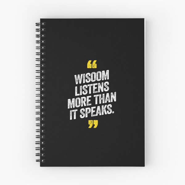 Item preview, Wisdom Listens More Than It Speaks Motivational Saying Quote designed and sold by w1ckerman.