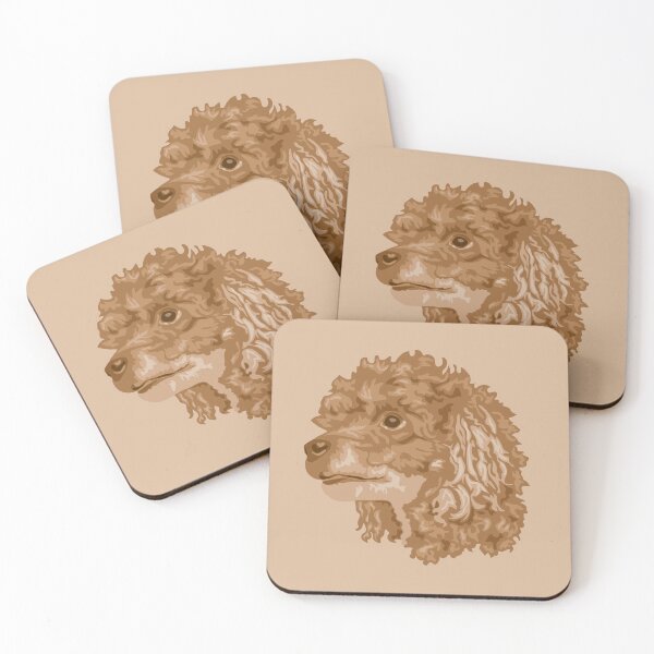 Item preview, DuFauna Brown Poodle Face Portrait designed and sold by DuFauna.