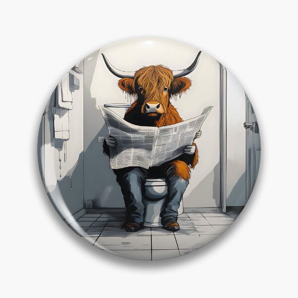 Item preview, Highland Cow and the Daily News designed and sold by Zenvo.