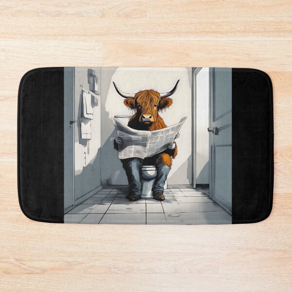 Item preview, Highland Cow and the Daily News designed and sold by Zenvo.