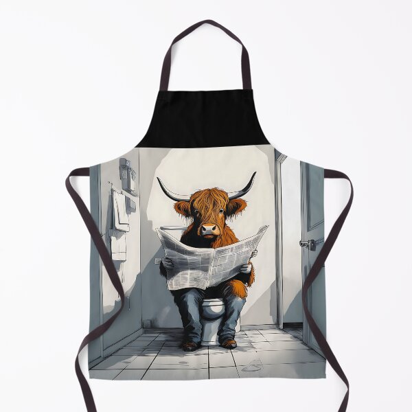 Item preview, Highland Cow and the Daily News designed and sold by Zenvo.
