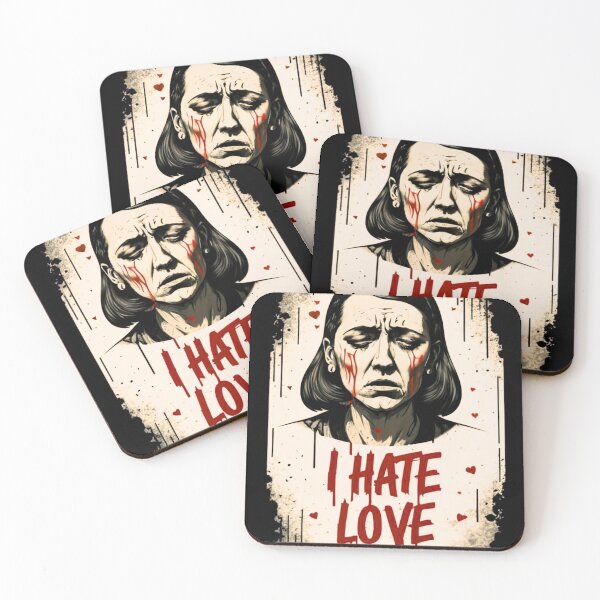 Item preview, Art "I hate love" Dark side designed and sold by Funky  Fibers.