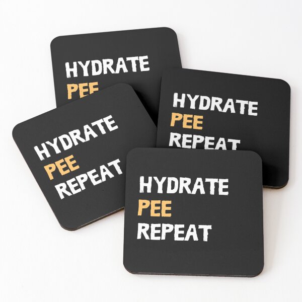Item preview, Hydrate Pee Repeat - Water Routine Humor - white and yellow designed and sold by Ingridpd.