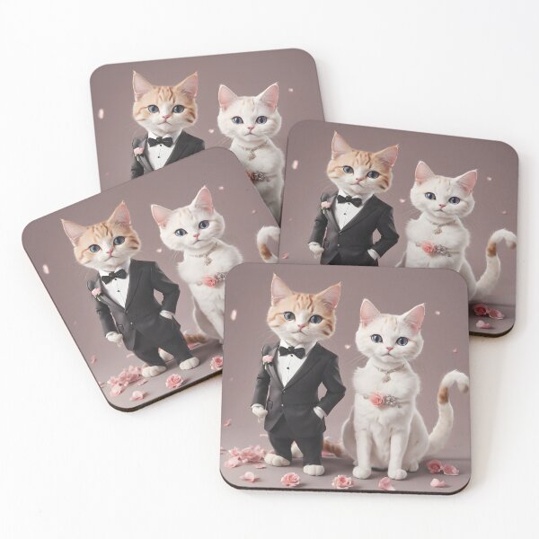 Item preview, wedding cats designed and sold by Dunc Ebedes.