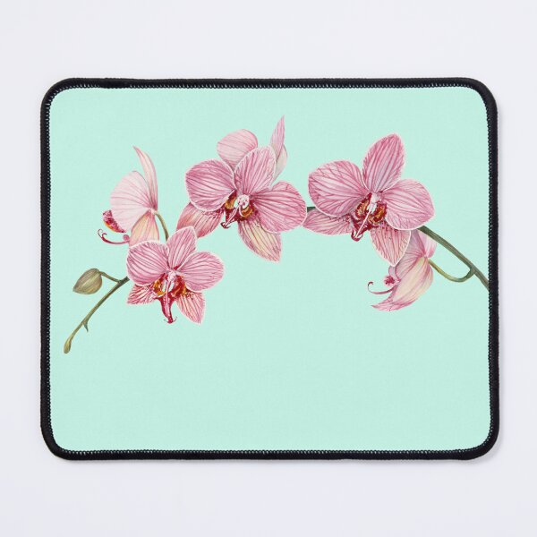Item preview, Pink Moth Orchids Watercolor Botanical Flower Painting designed and sold by Farida Greenfield.