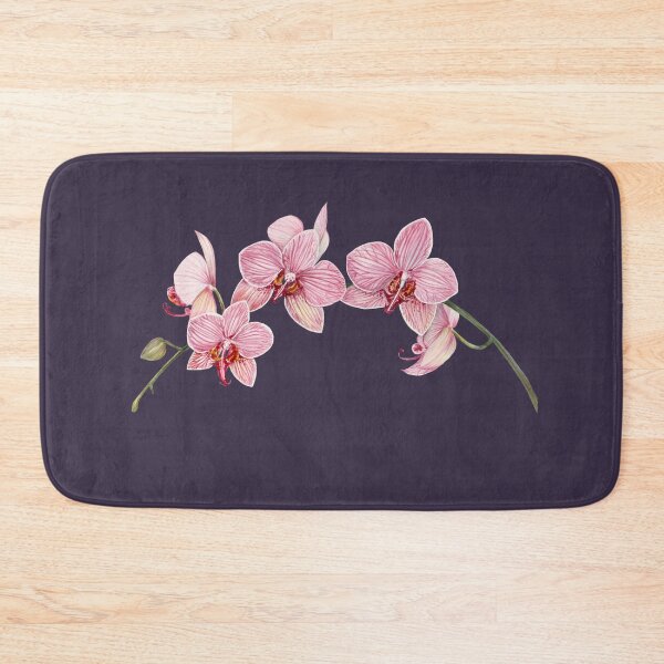 Item preview, Pink Moth Orchids Watercolor Botanical Flower Painting designed and sold by Farida Greenfield.