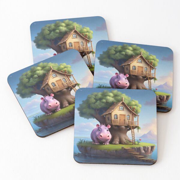 Item preview, Whimsical Hippo Haven designed and sold by NeatThingLover.