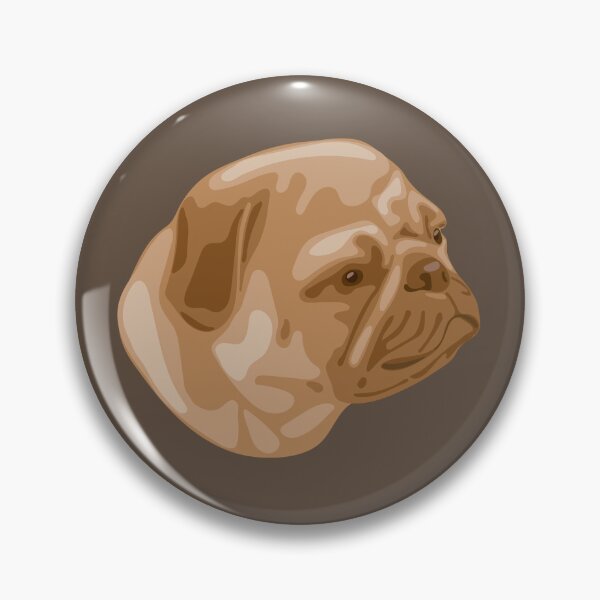 Item preview, DuFauna Brown Pug Face Portrait designed and sold by DuFauna.