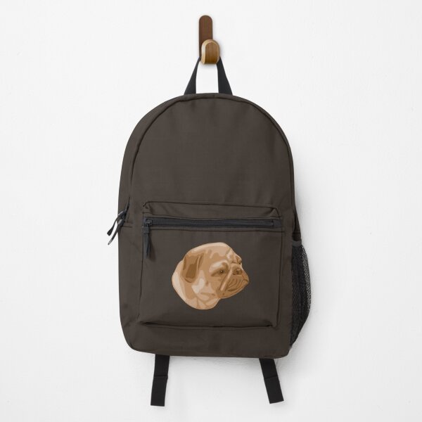 Item preview, DuFauna Brown Pug Face Portrait designed and sold by DuFauna.
