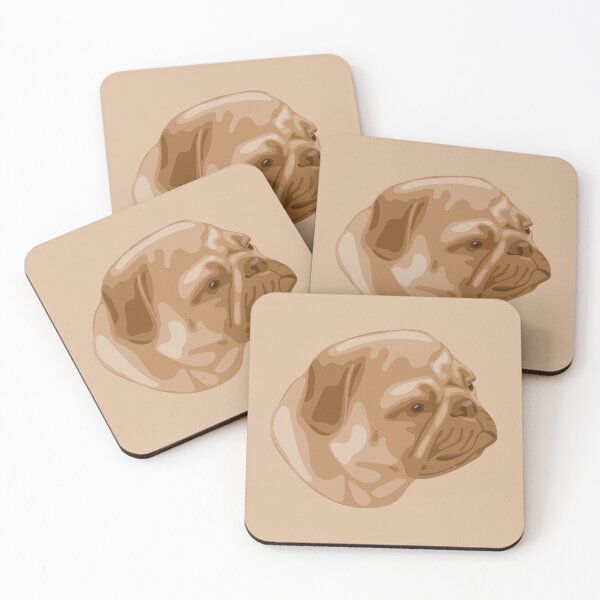 Item preview, DuFauna Brown Pug Face Portrait designed and sold by DuFauna.