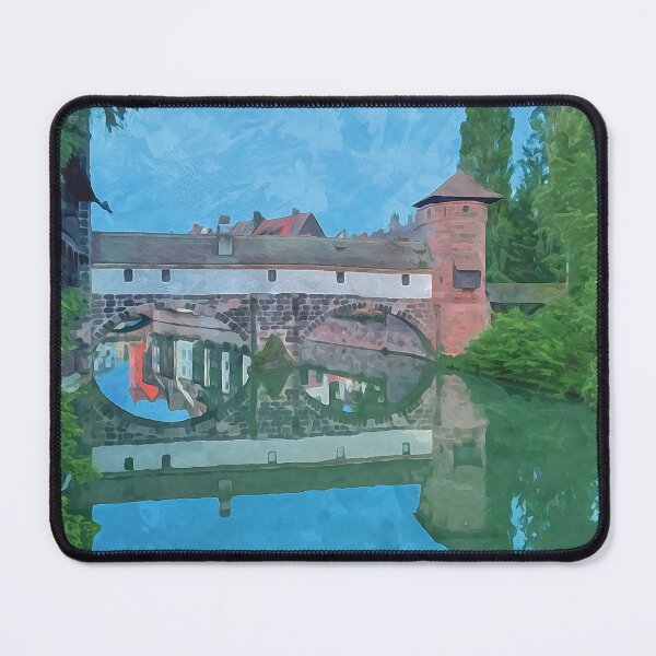 Item preview, The Hangman's Bridge and tower in Nuremberg in watercolor designed and sold by Intermundium.