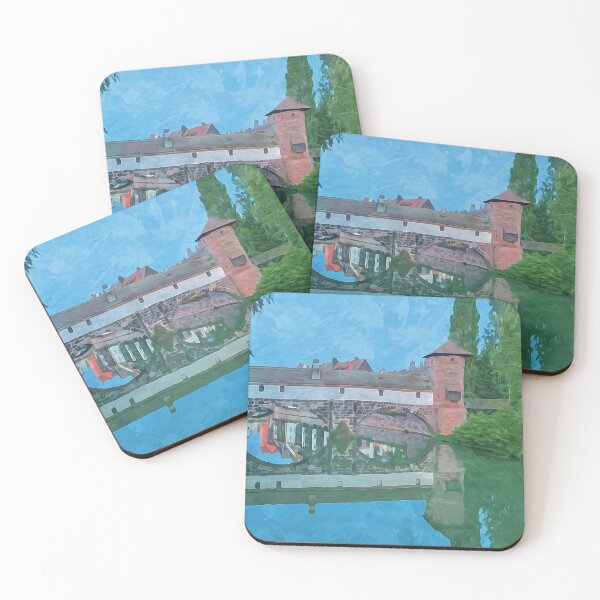 Item preview, The Hangman's Bridge and tower in Nuremberg in watercolor designed and sold by Intermundium.