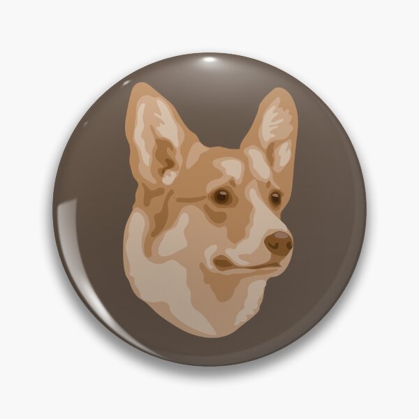 Item preview, DuFauna Brown Corgi Face Portrait designed and sold by DuFauna.