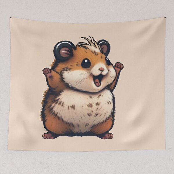 Item preview, Cute Happy Rust Hamster  designed and sold by dimaxstore.