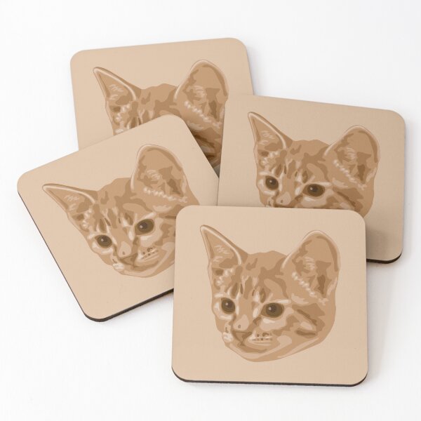 Item preview, DuFauna Brown Cat Face Portrait designed and sold by DuFauna.