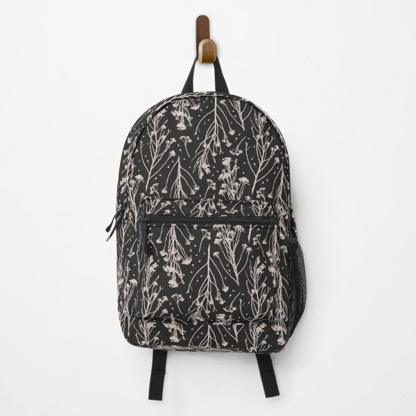 Item preview, Dark Moody Tried Plants Black and Beige Pattern designed and sold by illidesign.
