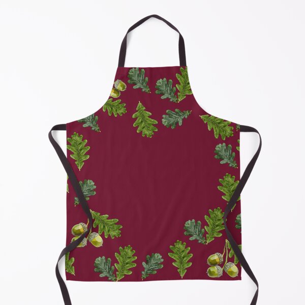 Item preview, Hidden Heart in Oak Leaves Acorns by BeeFoxTree (Crimson) designed and sold by BeeFoxTree.