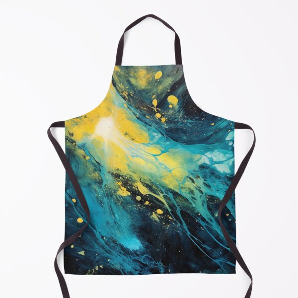 Item preview, NAUTIC GALAXY - Beautiful Aquatic Blue Turquoise Yellow Ocean Universe Abstract Painting Gift designed and sold by GrinGalore.