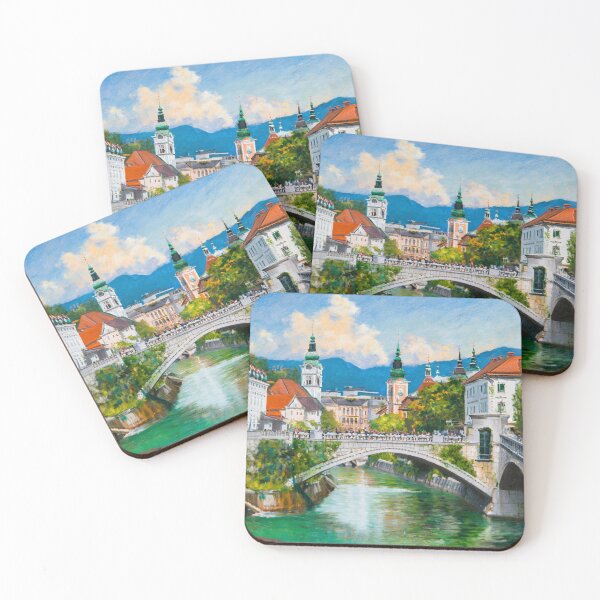 Item preview, Ljubljana City Slovenia Art Print  designed and sold by MakeInShop.