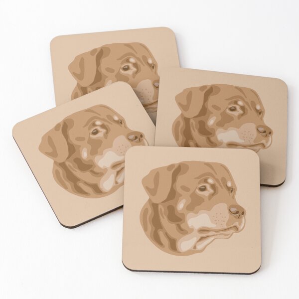 Item preview, DuFauna Brown Rottweiler Face Portrait designed and sold by DuFauna.