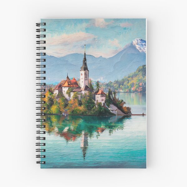 Item preview, Beautifull Bled Lake and Church Slovenia Art Print designed and sold by MakeInShop.