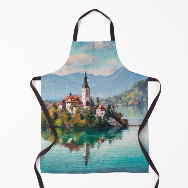 Item preview, Beautifull Bled Lake and Church Slovenia Art Print designed and sold by MakeInShop.