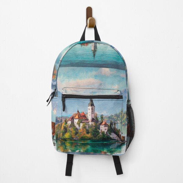 Item preview, Beautifull Bled Lake and Church Slovenia Art Print designed and sold by MakeInShop.