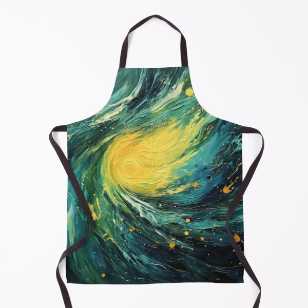 Item preview, Space Comet - Beautiful Turquoise Yellow Space Universe Abstract Painting Gift designed and sold by GrinGalore.