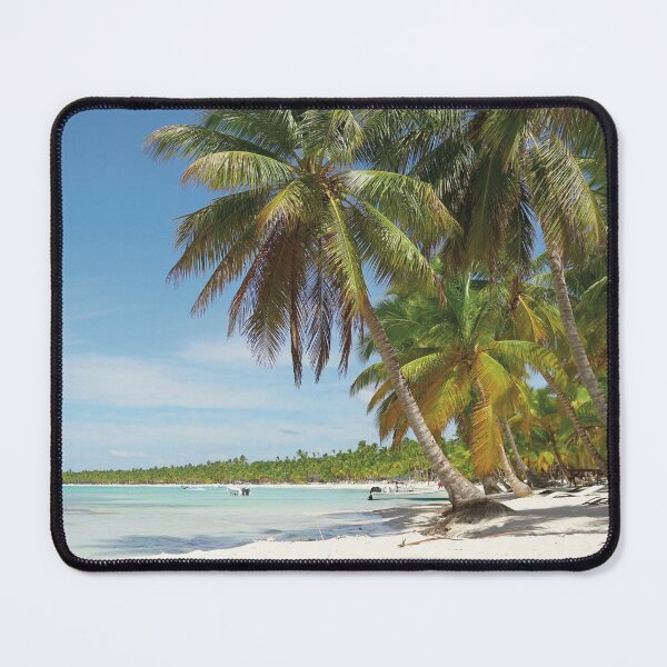Item preview, Palm Trees On White Sand Beach And Turquoise Waters In Punta Cana, Dominican Republic designed and sold by RelaxingEscapes.