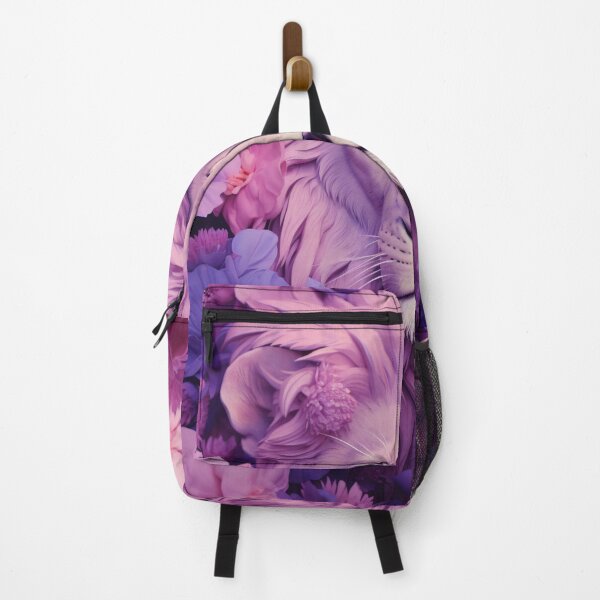 Artikelvorschau, Löwenkopf mit rosafarbenen, rosa und violetten Blüten. Minimaler Stil. entworfen und verkauft von SoccerMomAlex.