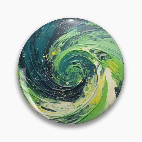 Item preview, Nautical Whirlpool - Beautiful Aquatic Blue Green Ocean Universe Abstract Painting Gift Decor designed and sold by GrinGalore.