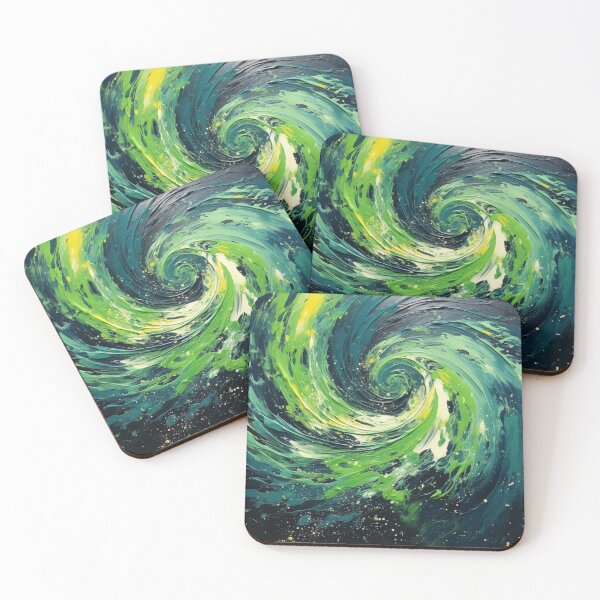 Item preview, Nautical Whirlpool - Beautiful Aquatic Blue Green Ocean Universe Abstract Painting Gift Decor designed and sold by GrinGalore.