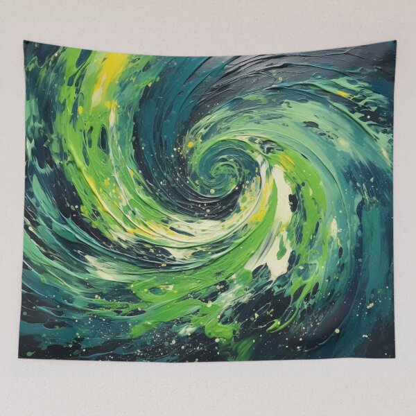 Item preview, Nautical Whirlpool - Beautiful Aquatic Blue Green Ocean Universe Abstract Painting Gift Decor designed and sold by GrinGalore.
