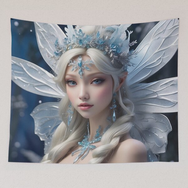 Item preview, Winter's Elegance | Frosty Fairy in a Snow-Kissed Grove designed and sold by MysticFable.