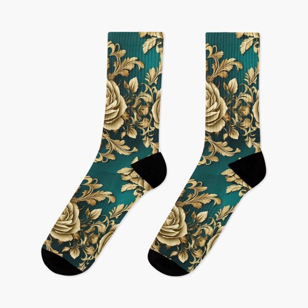 Item preview, Gold Rose Teal and Gold Baroque designed and sold by DesignsByPrnces.
