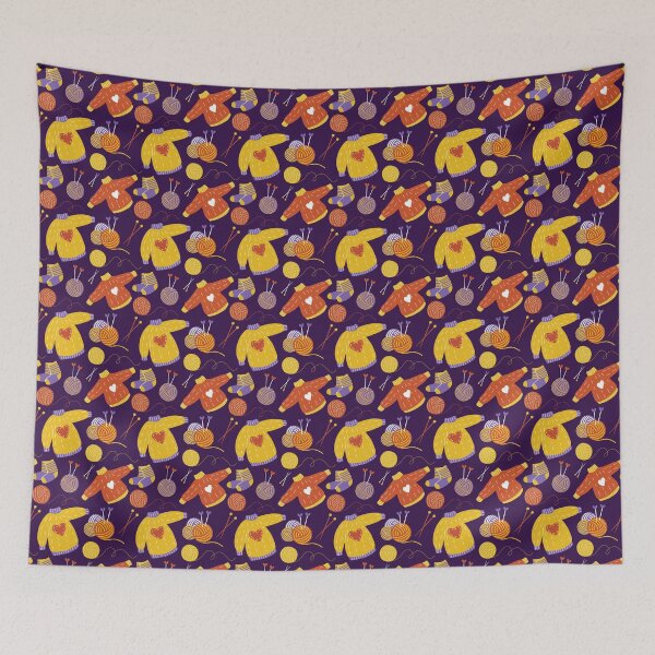 Item preview, Knitted with love (dark purple) designed and sold by Julia Tsilman.